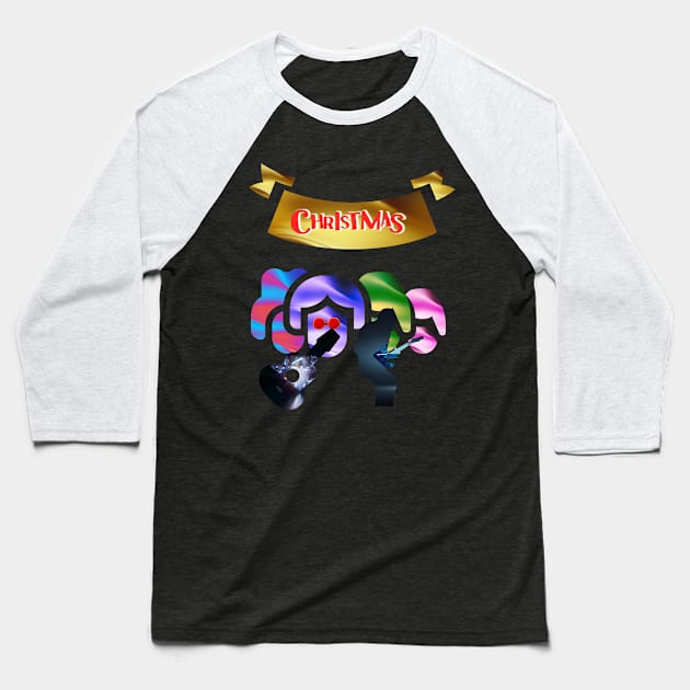 Rocking into Christmas Baseball T-Shirt by Tee Trendz